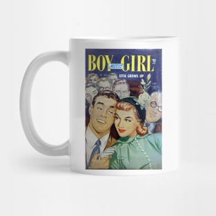 Vintage Romance Comic Book Cover - Boy Meets Girl Mug